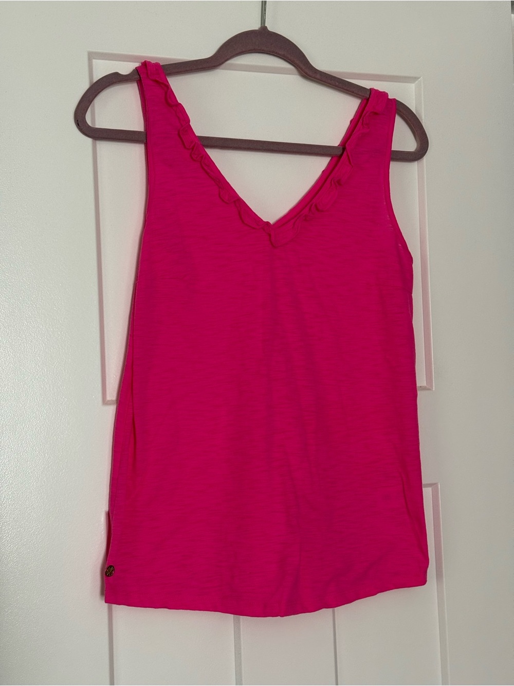 Lilly Pulitzer Hot Pink V-Neck Sleeveless Tank